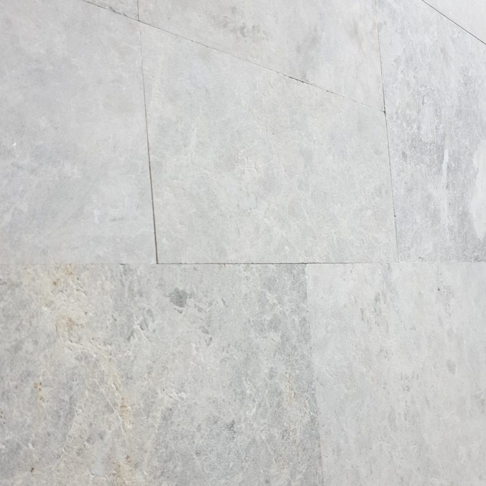 15mm Bodrum Blue Sandblasted Marble French Pattern Tiles  - Tumbled gallery detail image