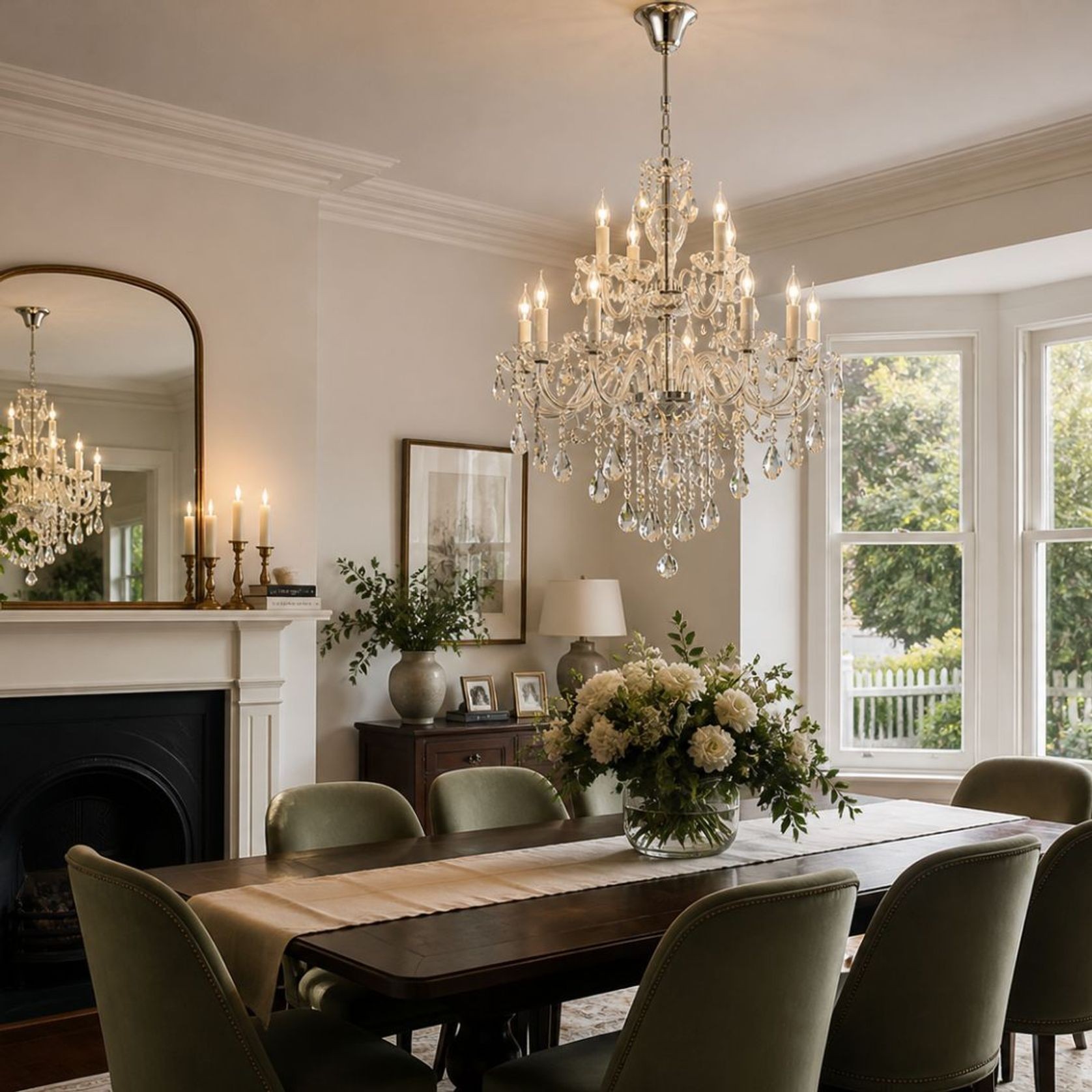 Bohemian Brilliance 24 Arm Crystal Chandelier- Chrome gallery detail image