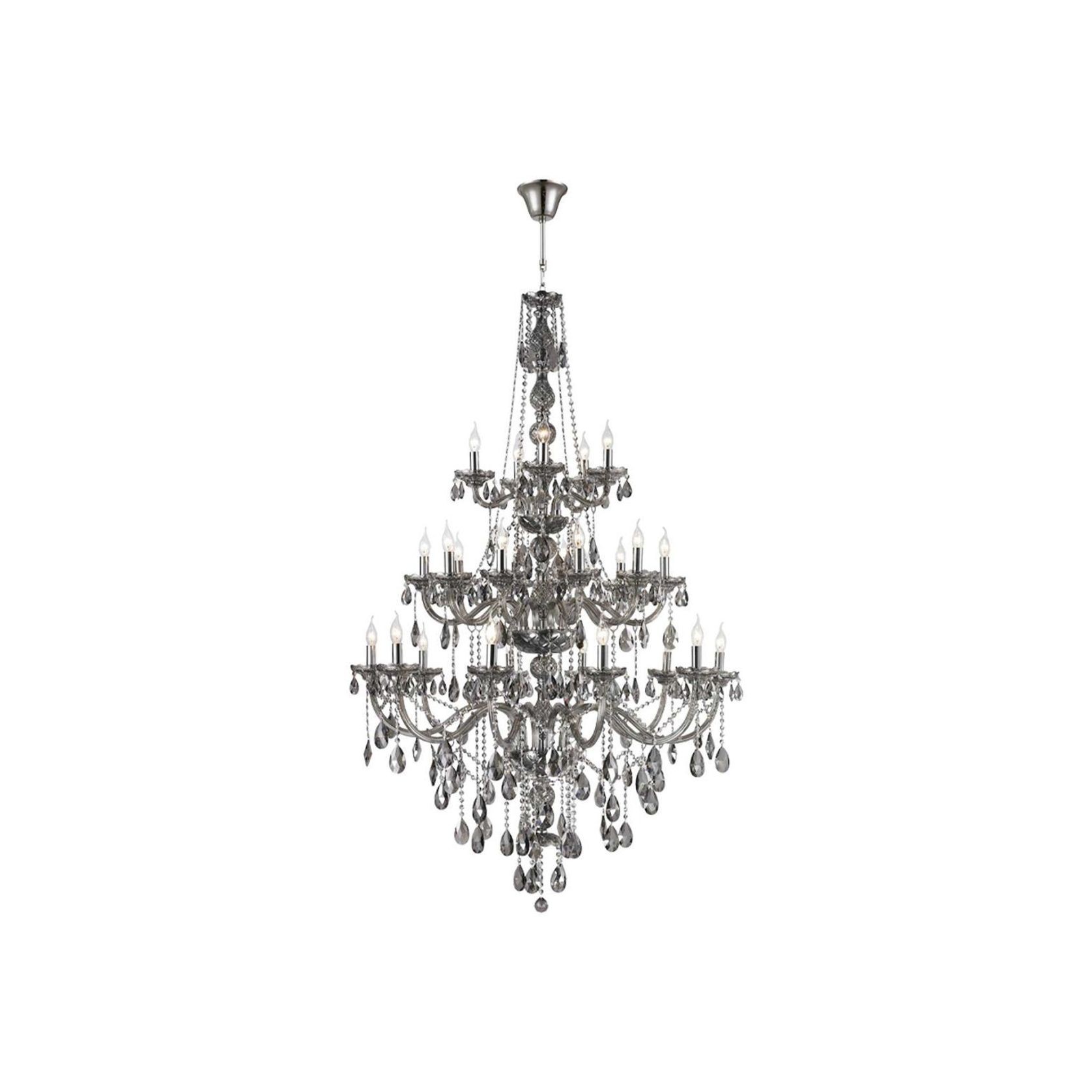 Bohemian Elegance 25 Light Crystal Chandelier- Smoke gallery detail image