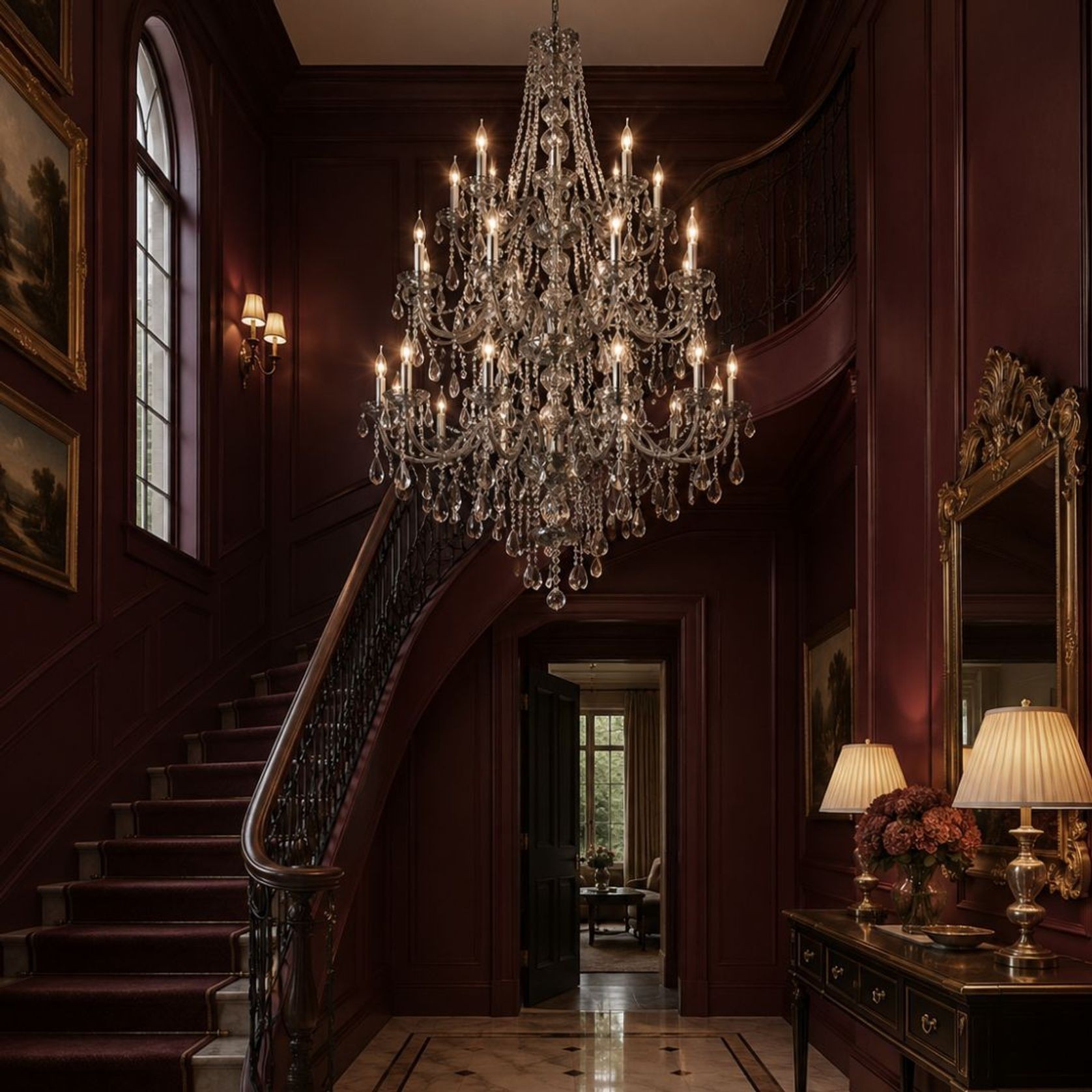 Bohemian Elegance 25 Light Crystal Chandelier- Smoke gallery detail image