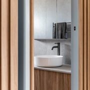 Elysian Extended Basin Mixer - Brushed Gunmetal gallery detail image
