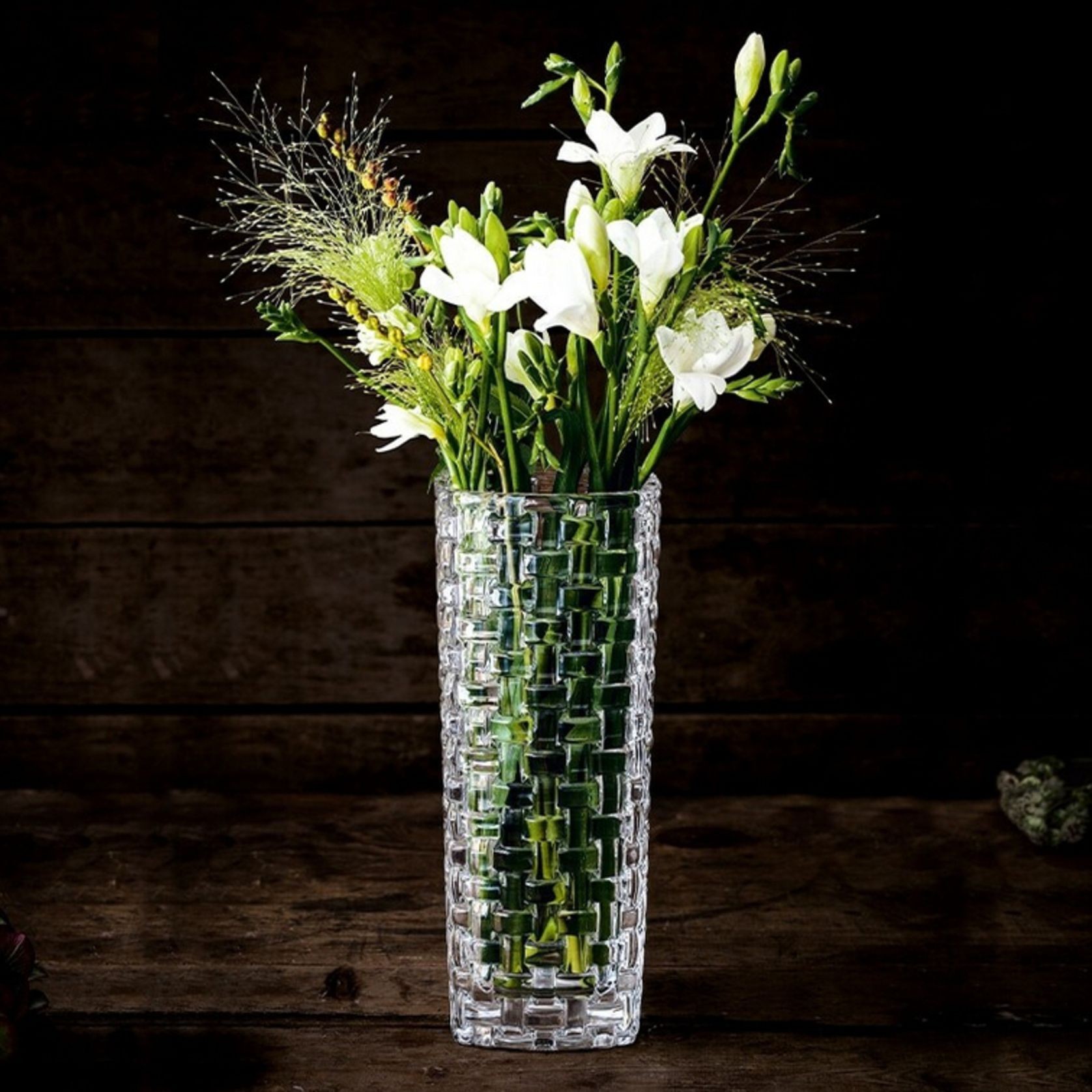 Bossa Nova Crystal Basket Vases gallery detail image
