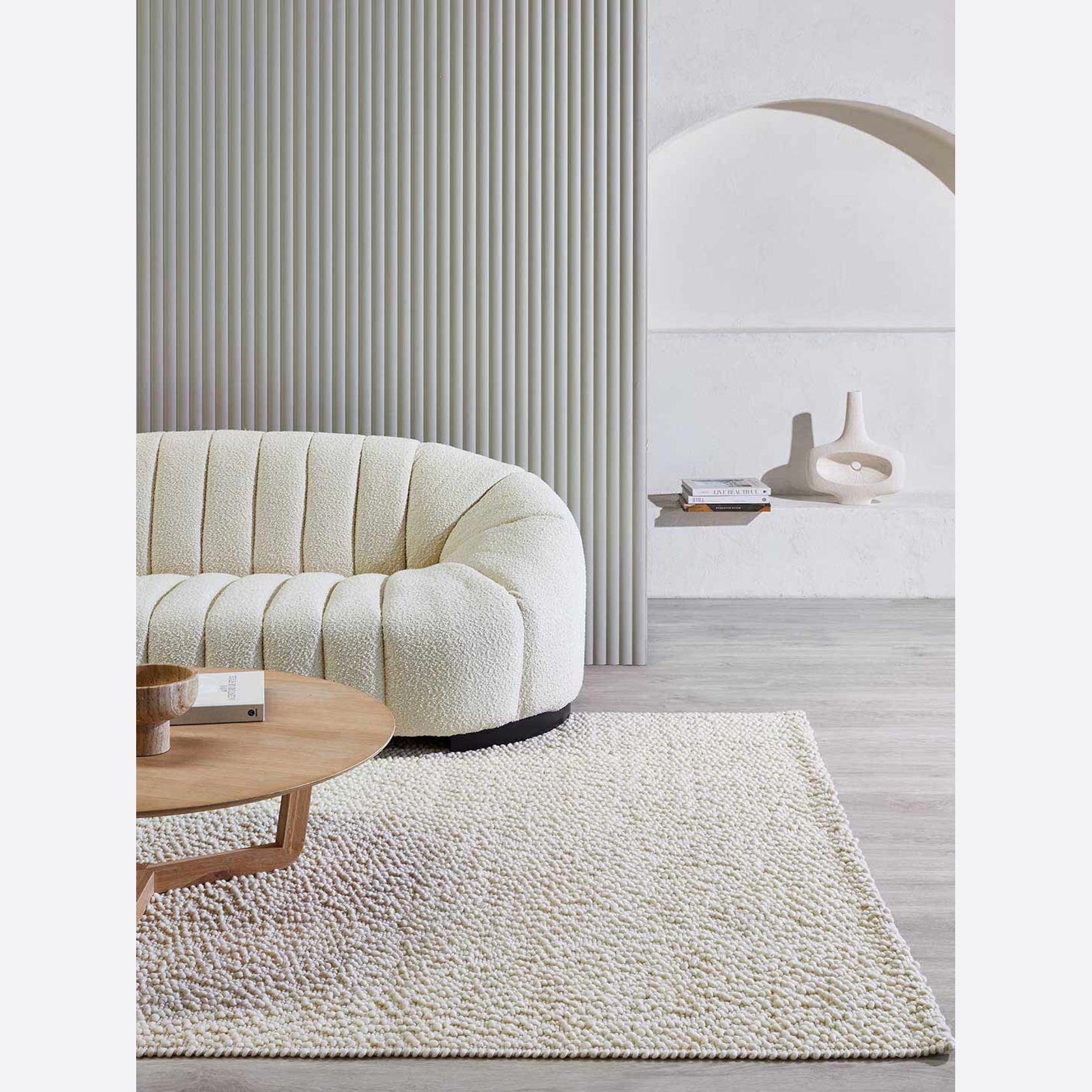 Boucle Rug | Ivory gallery detail image