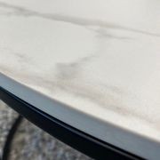 BRANDI Nest of 2 Tables 75/90cm - White Ceramic Marble gallery detail image