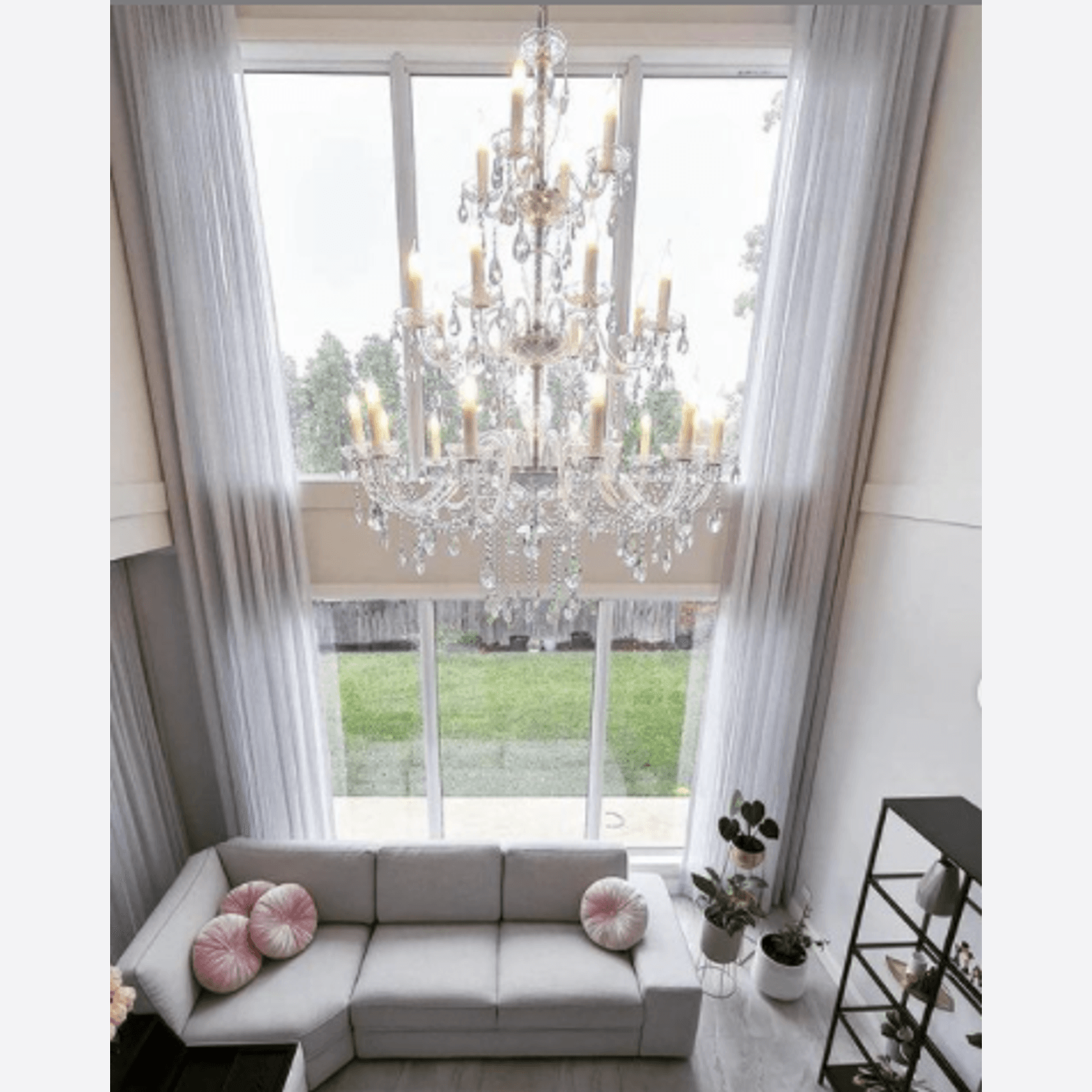 Bohemian Brilliance 24 Arm Crystal Chandelier- Chrome gallery detail image