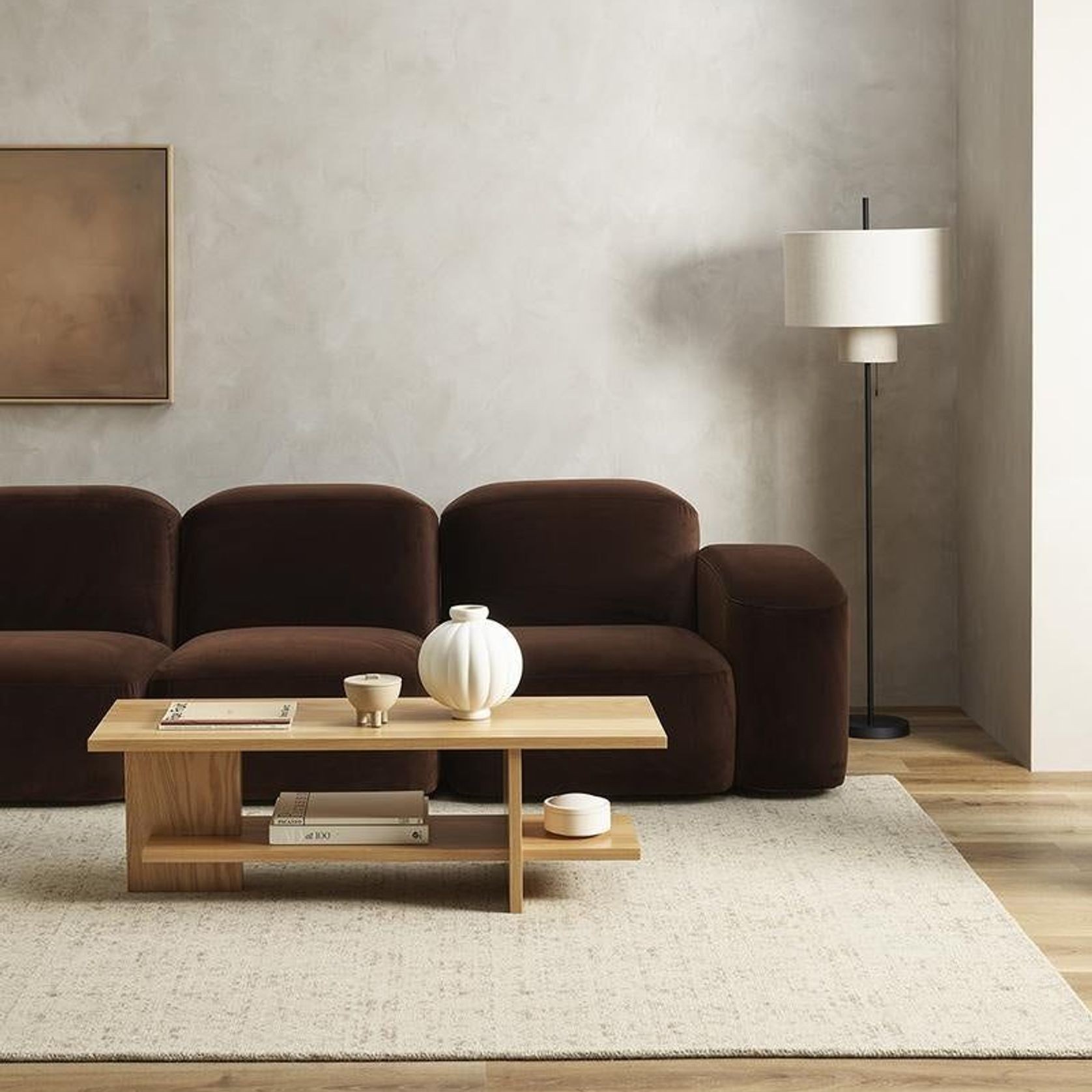 Baya Cadence 100% Wool Floor Rug - Camel gallery detail image