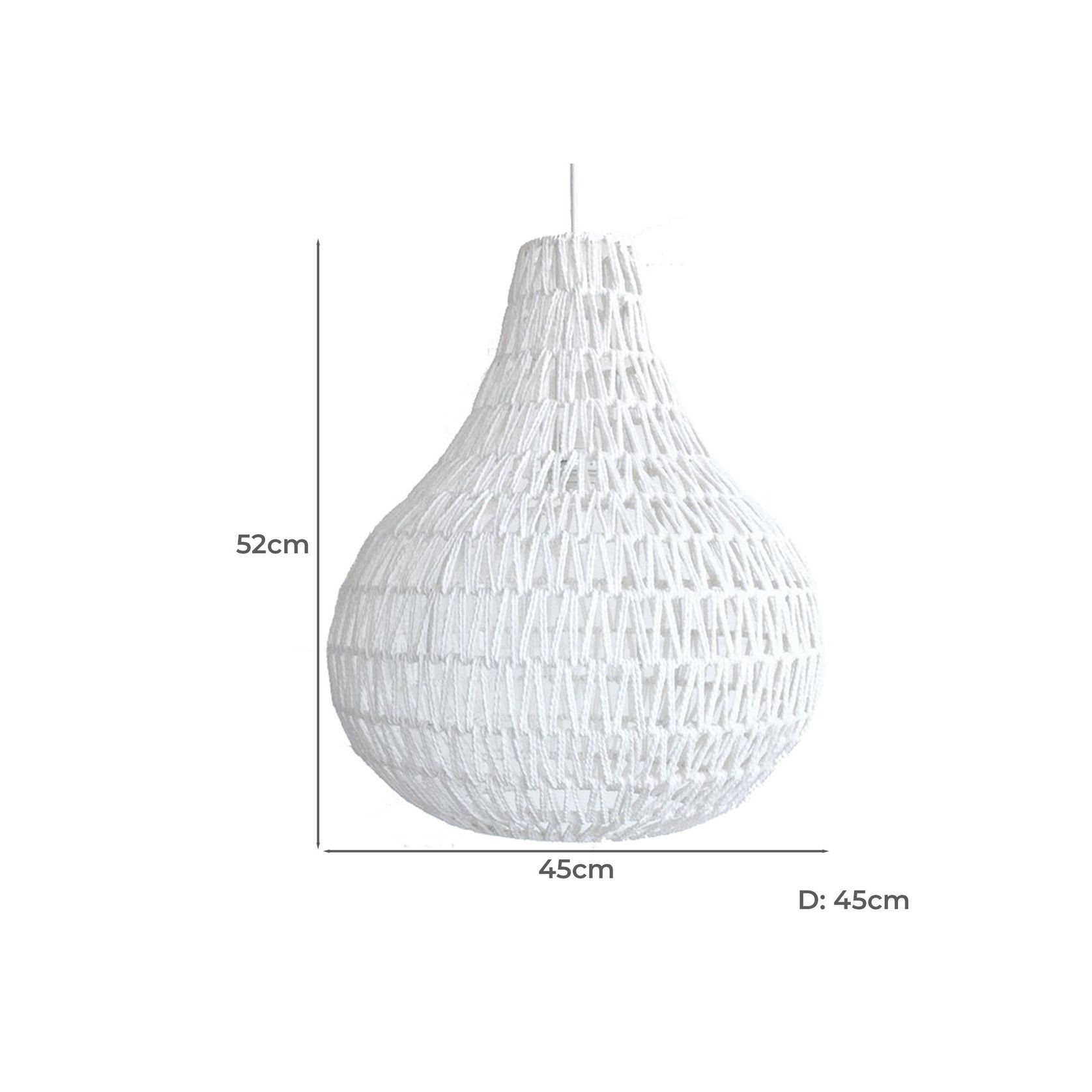 Byron | Rope Pendant Light - White gallery detail image