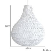 Byron | Rope Pendant Light - White gallery detail image