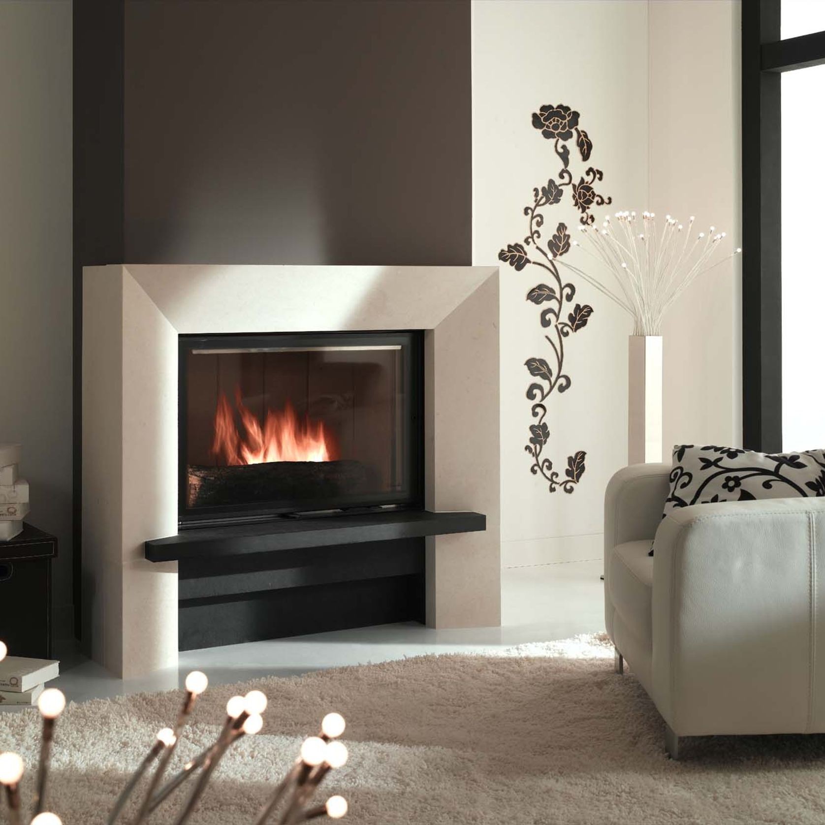 Cheminee Chazelles C800R Radiant Wood Fireplace gallery detail image