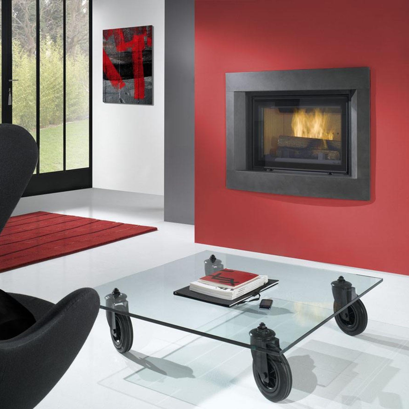 Cheminee Chazelles C800R Radiant Wood Fireplace gallery detail image