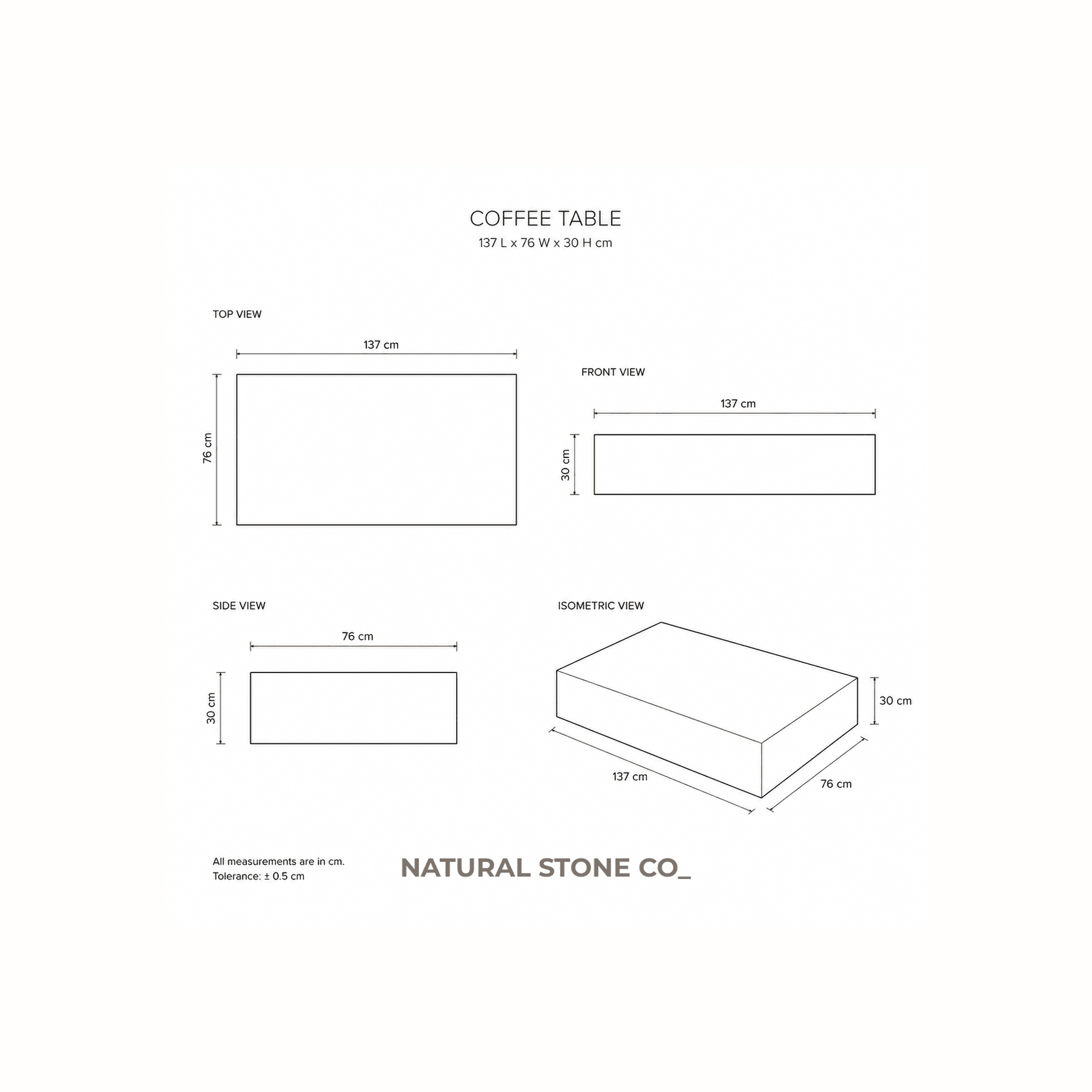 Block Coffee Table - White Onyx gallery detail image