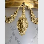 Val St Lambert Lantern in Brass and Satin Cut Glass gallery detail image