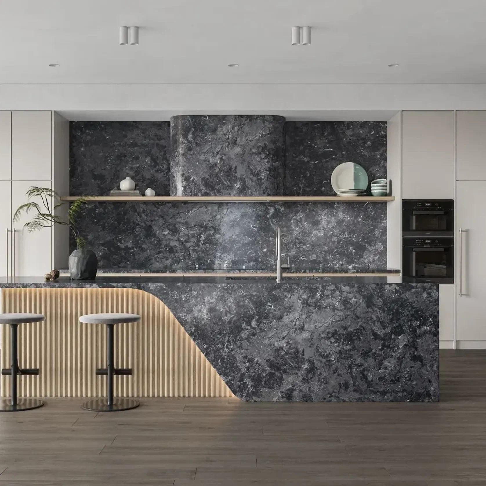 Calacatta Black Quartzite Benchtop gallery detail image