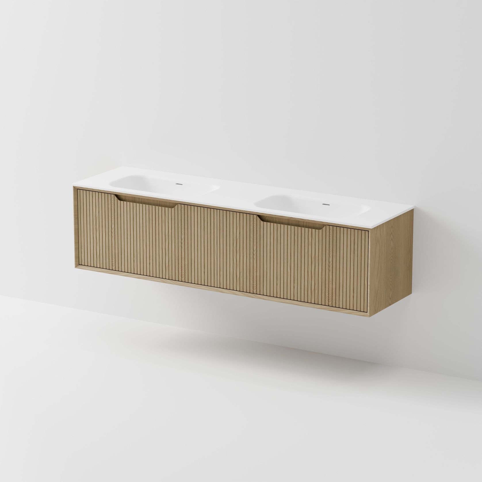 Aria 1800 Double Basin Wall Hung Vanity | Inset Basin gallery detail image