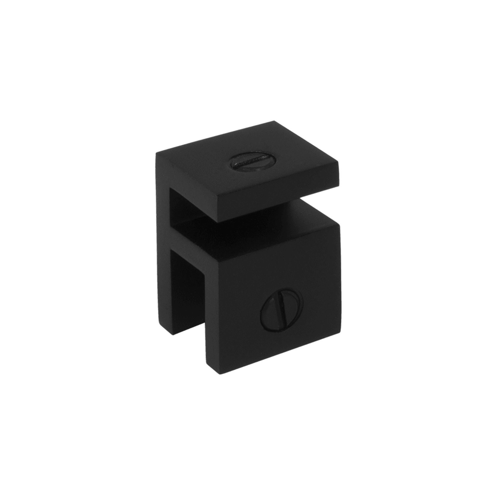 Buddy Shower Glass Bracket Matt Black gallery detail image