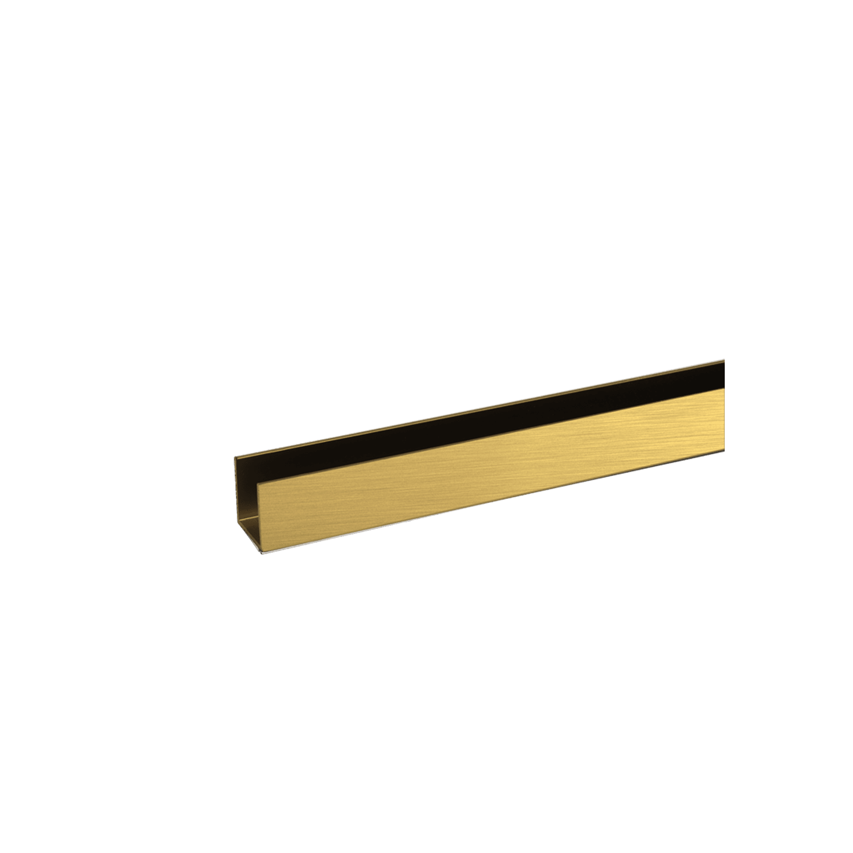Buddy 18 x 18mm Shower Glass Channel Brushed Brass PVD gallery detail image