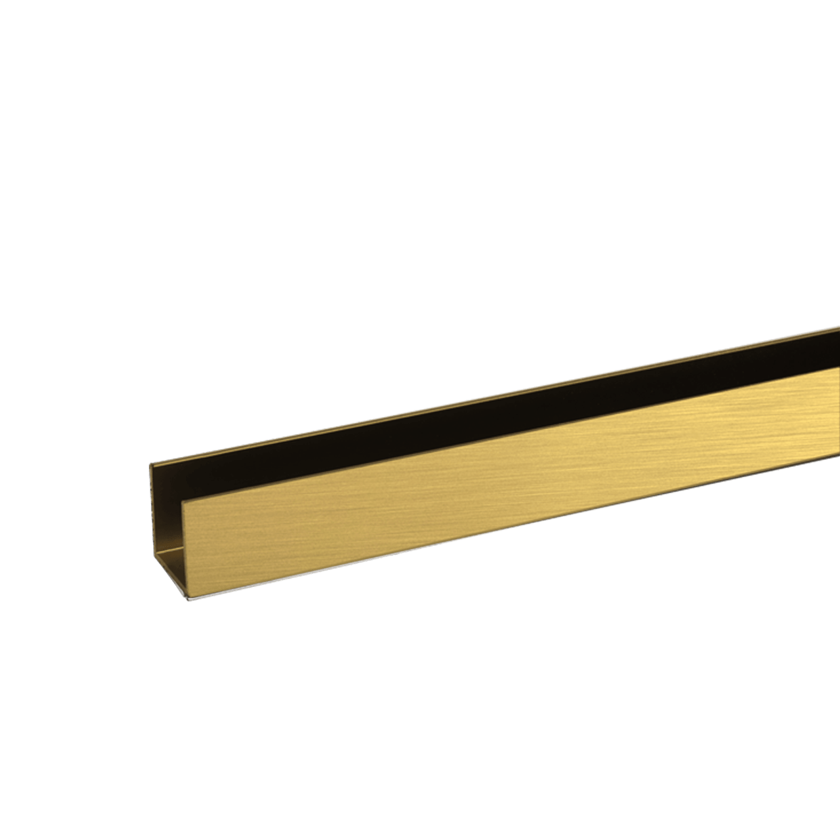 Buddy 18 x 18mm Shower Glass Channel Brushed Brass PVD gallery detail image