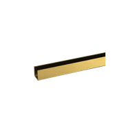 Buddy 18 x 18mm Shower Glass Channel Brushed Brass PVD gallery detail image