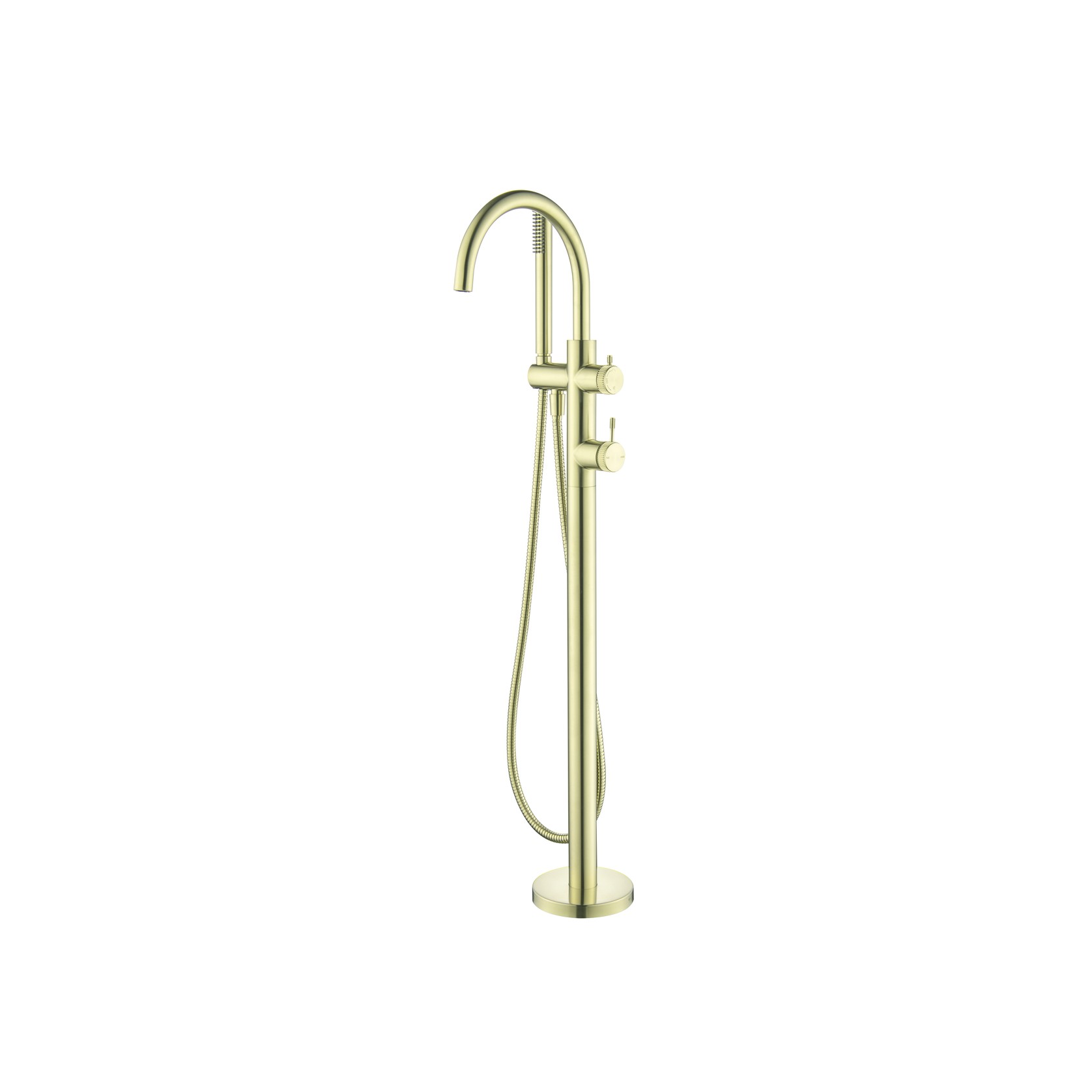 Mica Fluted Freestanding Bath Mixer with Hand Shower gallery detail image