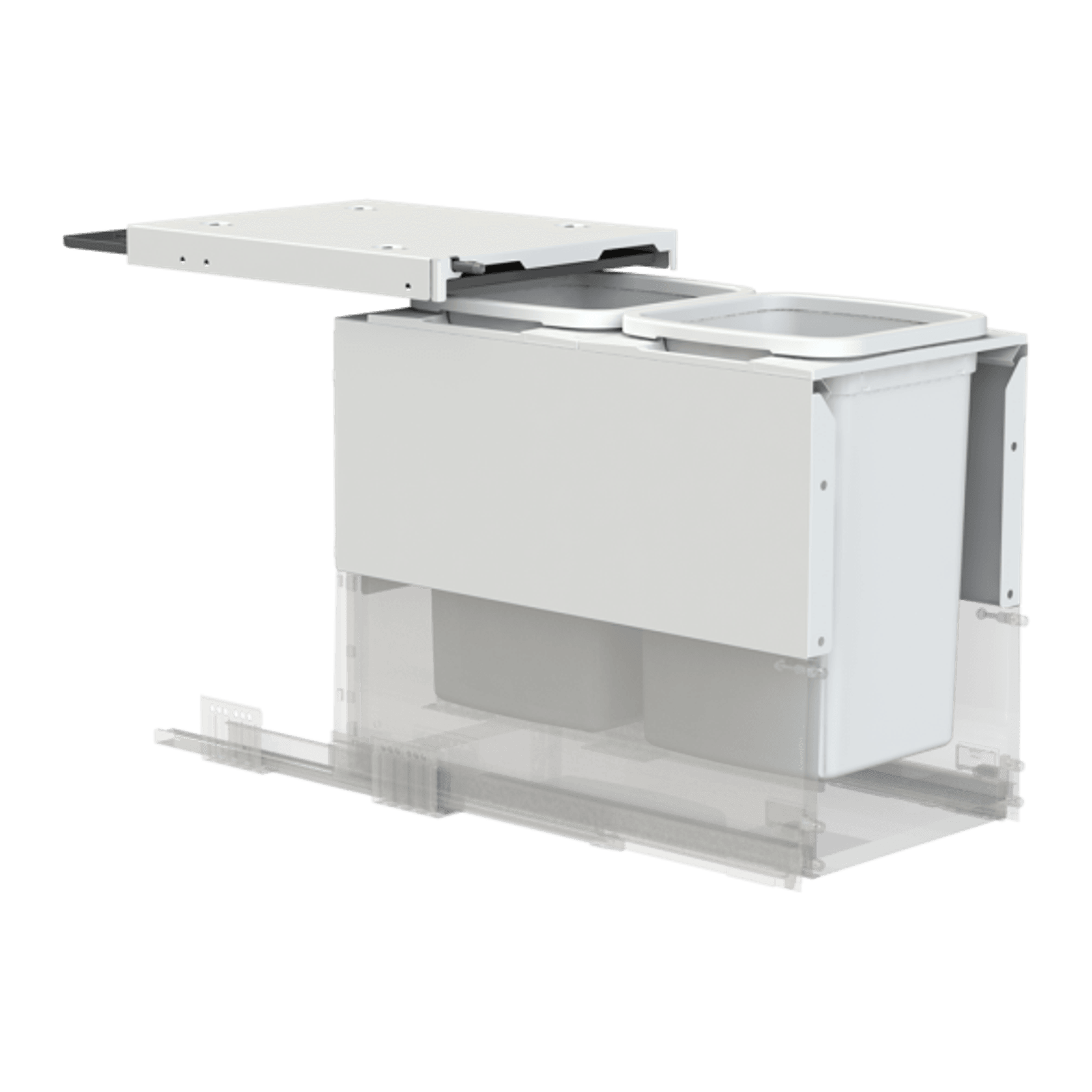 Concelo entro 2x16L for Blum MERIVOBOX 350mm Silk White gallery detail image