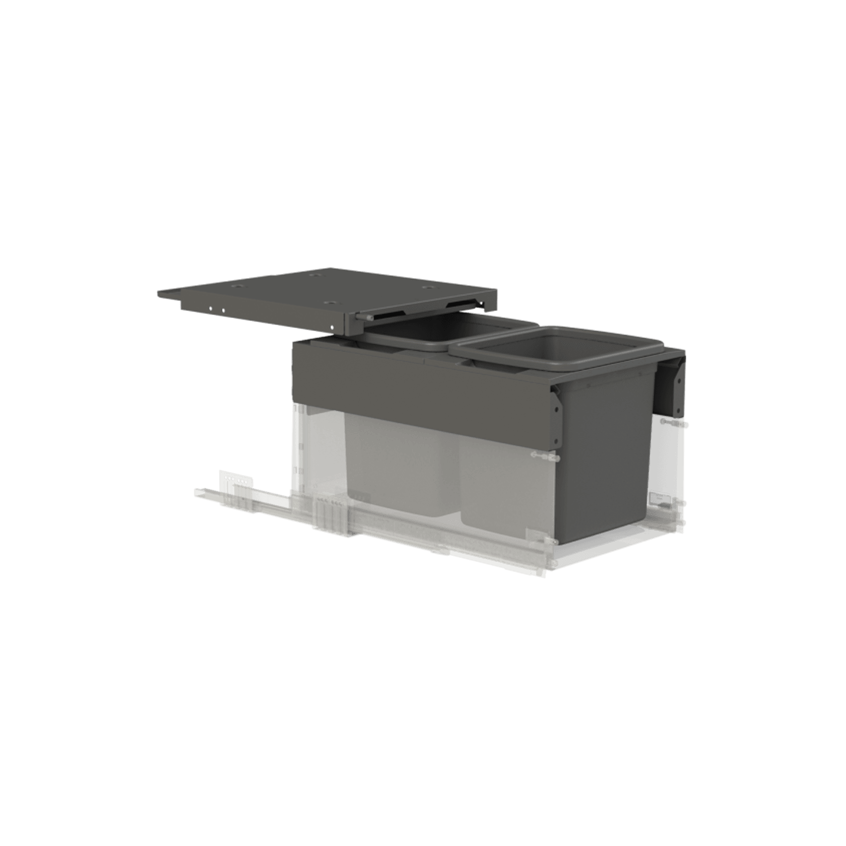 Concelo entro 2x15L for Blum MERIVOBOX 400mm Orion Grey gallery detail image