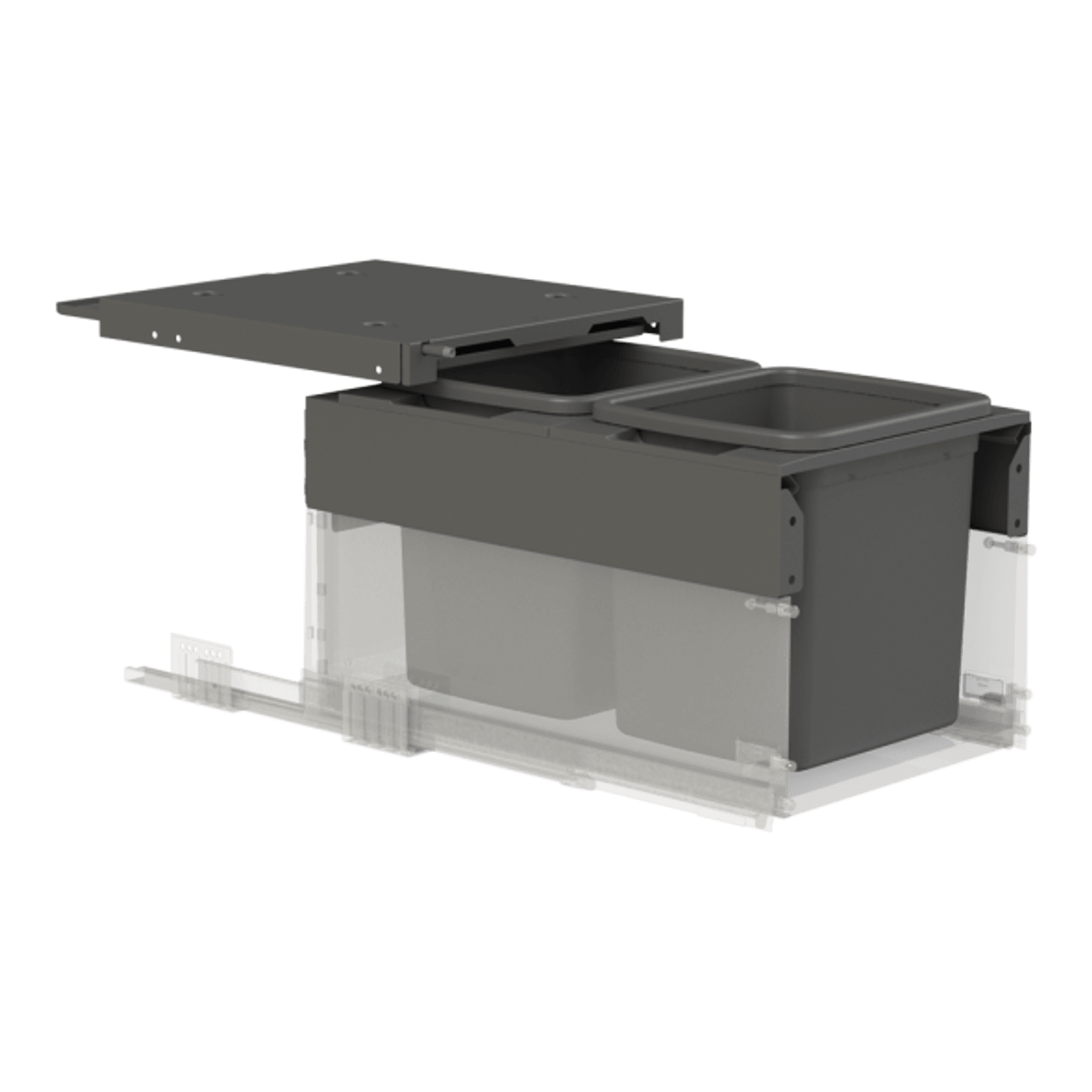 Concelo entro 2x15L for Blum MERIVOBOX 400mm Orion Grey gallery detail image