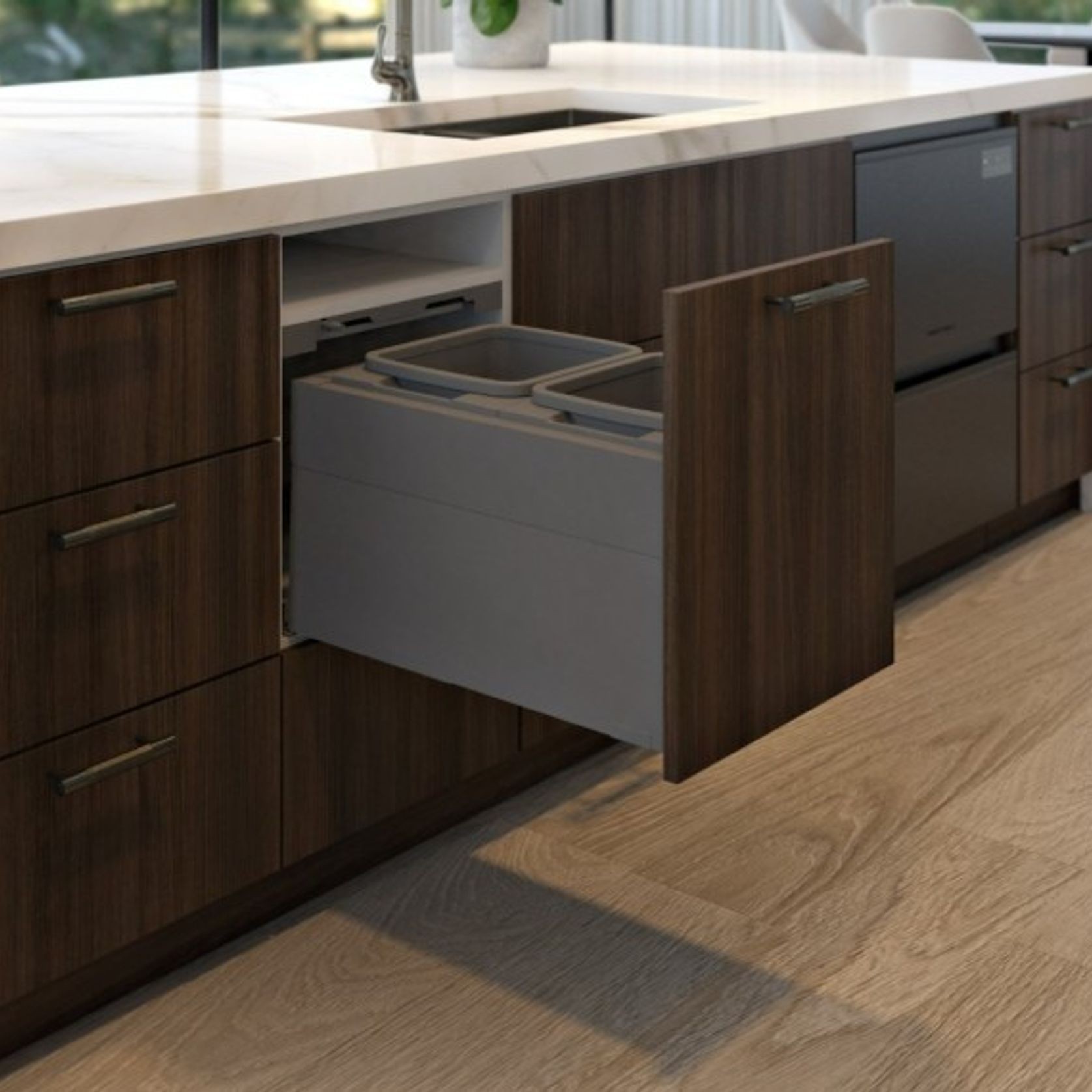 Concelo entro 2x15L for Blum MERIVOBOX 450mm Orion Grey gallery detail image