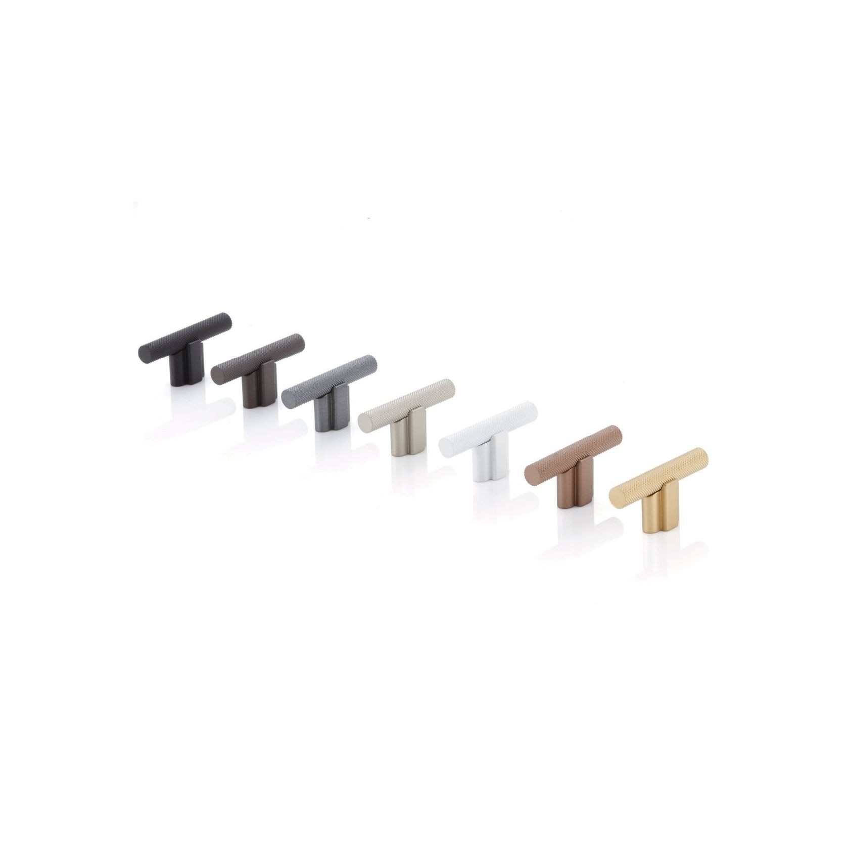 Arezzo Knurled Bar Handle - Double Fixing Post Only gallery detail image