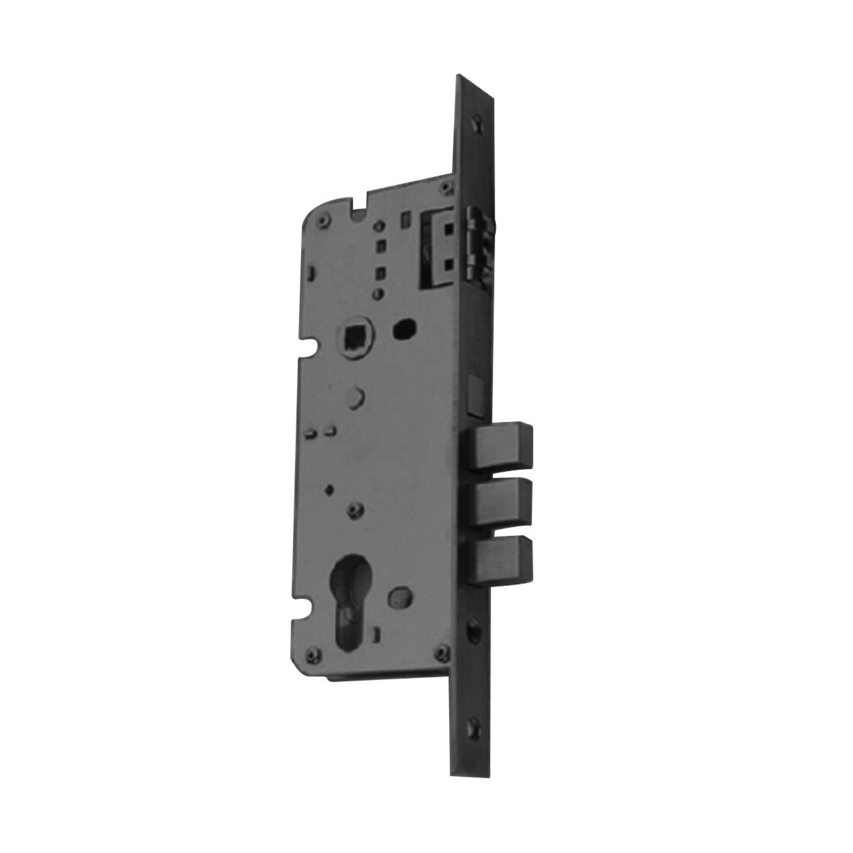 Architec Adjustable Mortise Roller Bolt i-Lock 60mm Brushed Nickel Black 649-63 gallery detail image
