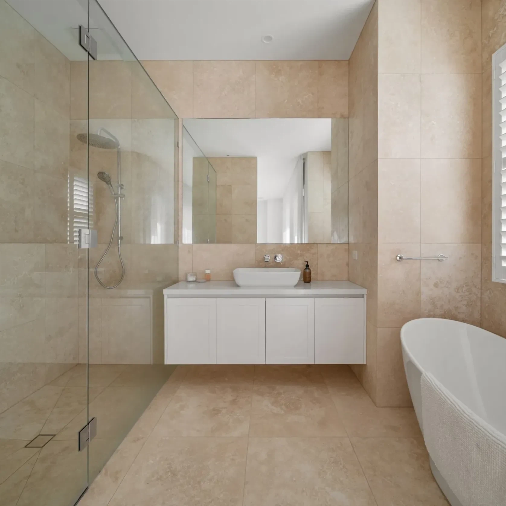 Tuscan Cross Cut Filled & Honed Travertine Tiles gallery detail image