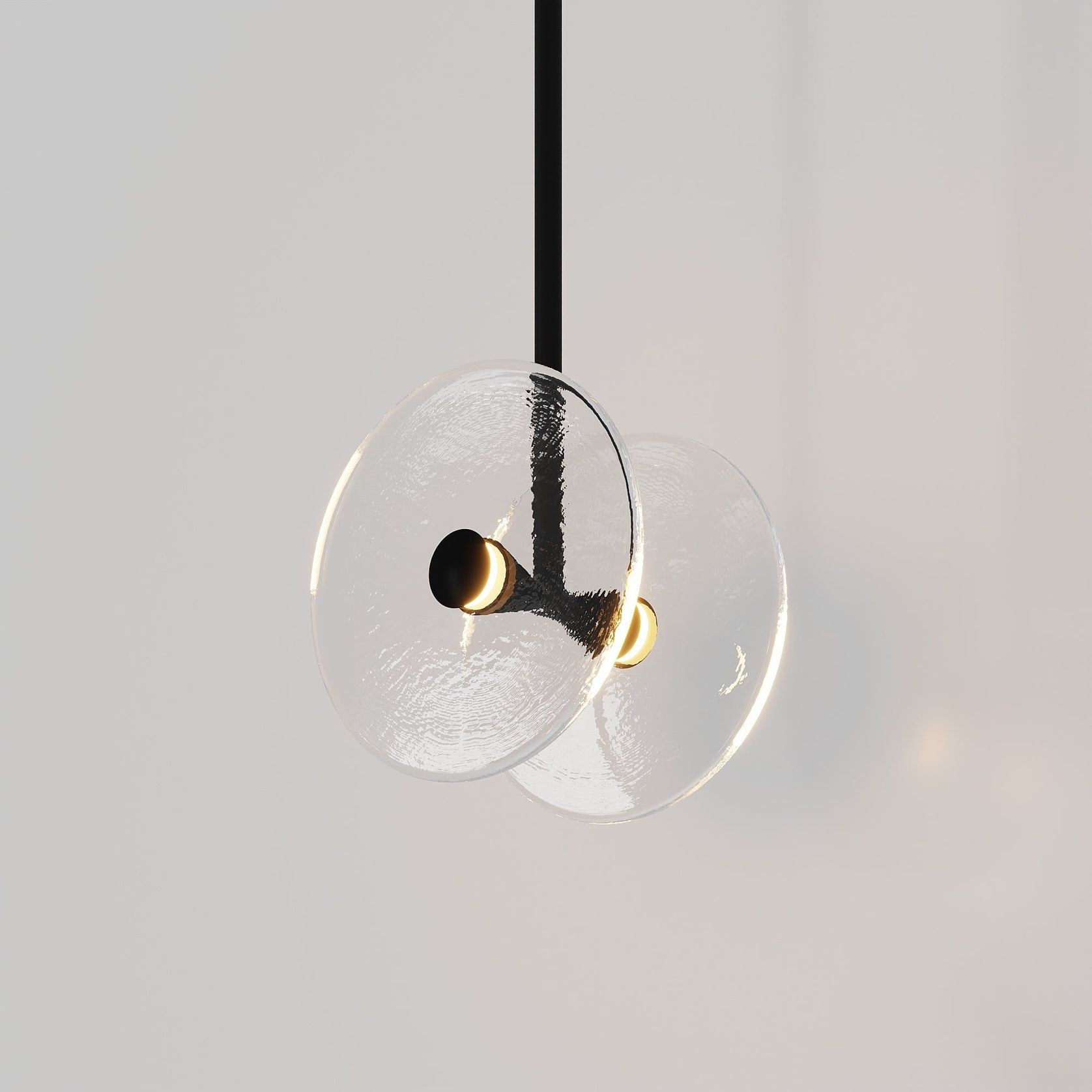 Coral Duo Rod Pendant - Clear gallery detail image
