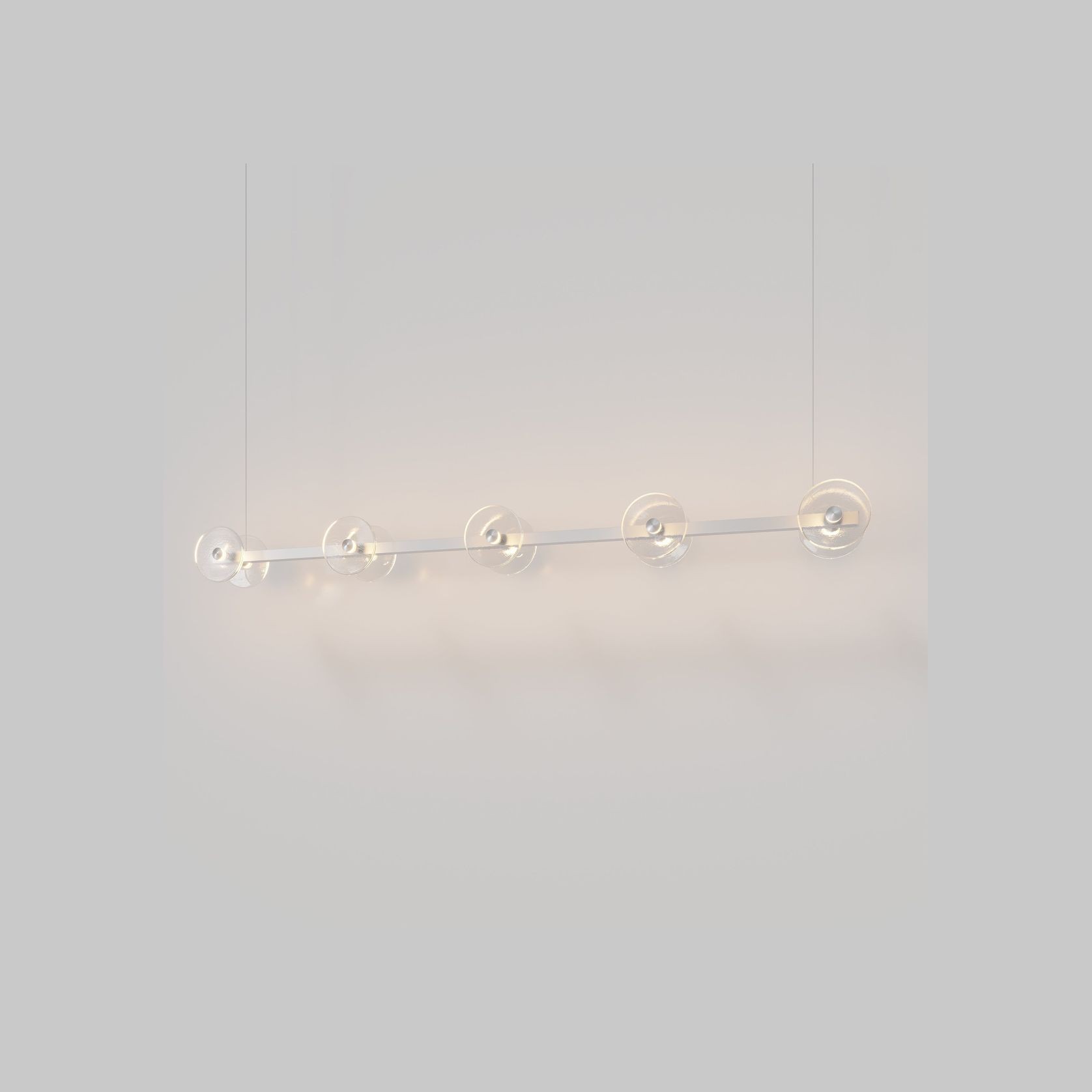 Coral Linear Bar Pendant - Clear Glass gallery detail image