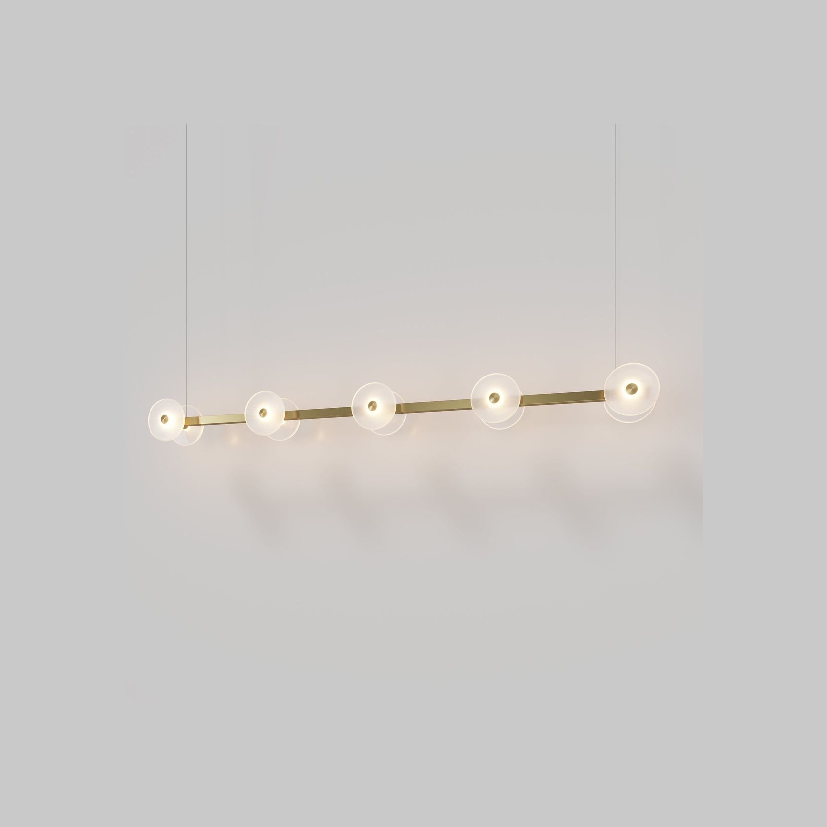 Coral Linear Bar Pendant - Frosted Glass gallery detail image
