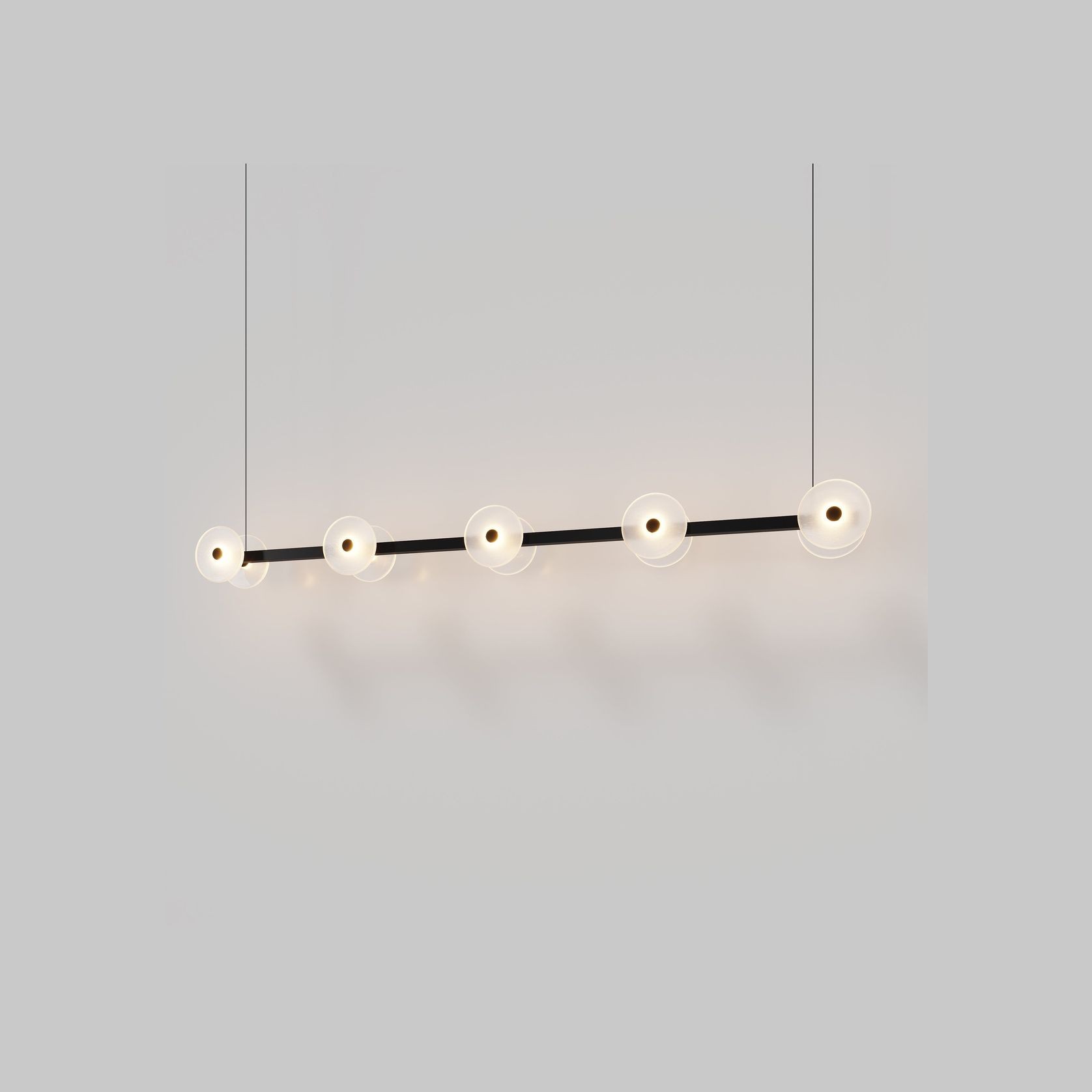 Coral Linear Bar Pendant - Frosted Glass gallery detail image