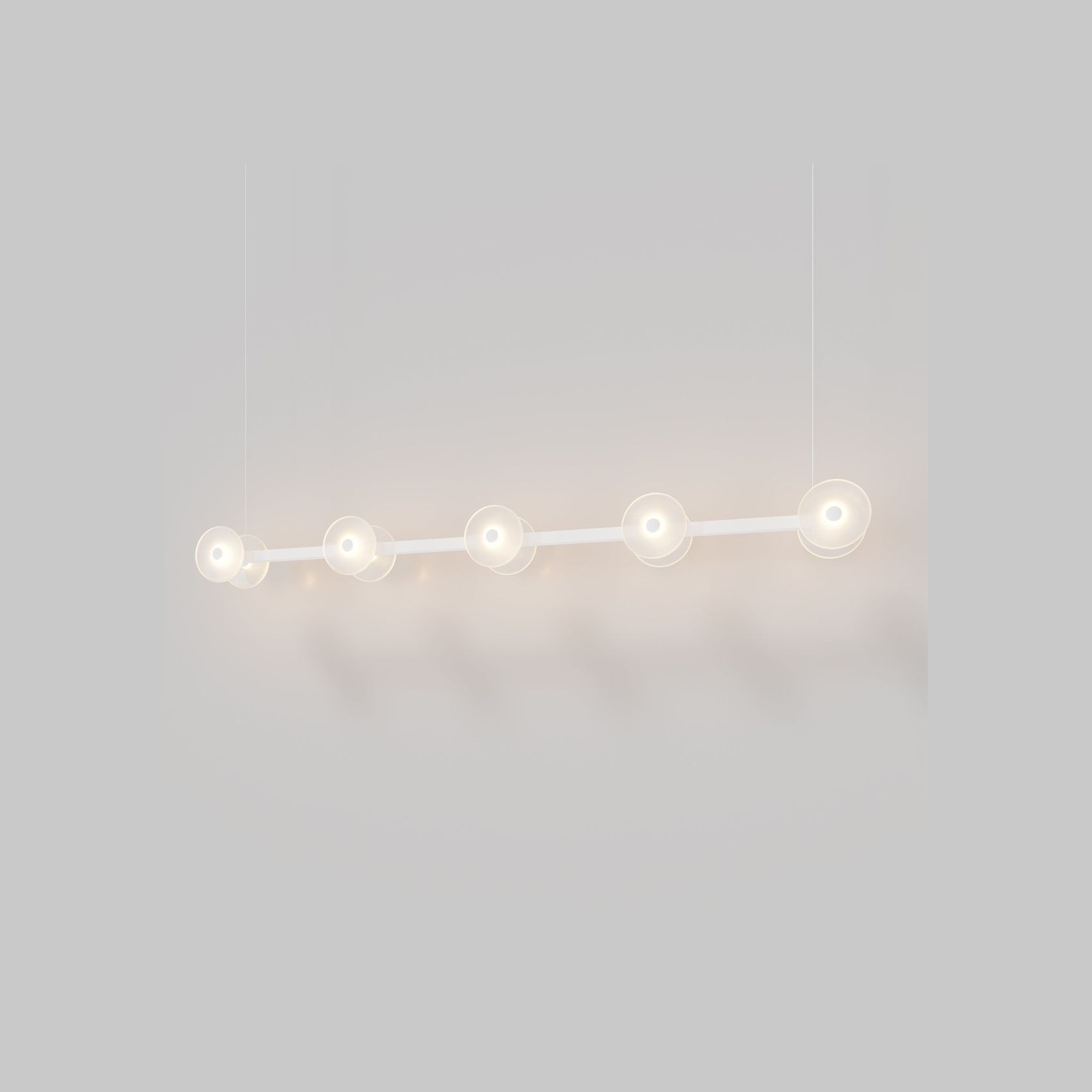 Coral Linear Bar Pendant - Frosted Glass gallery detail image