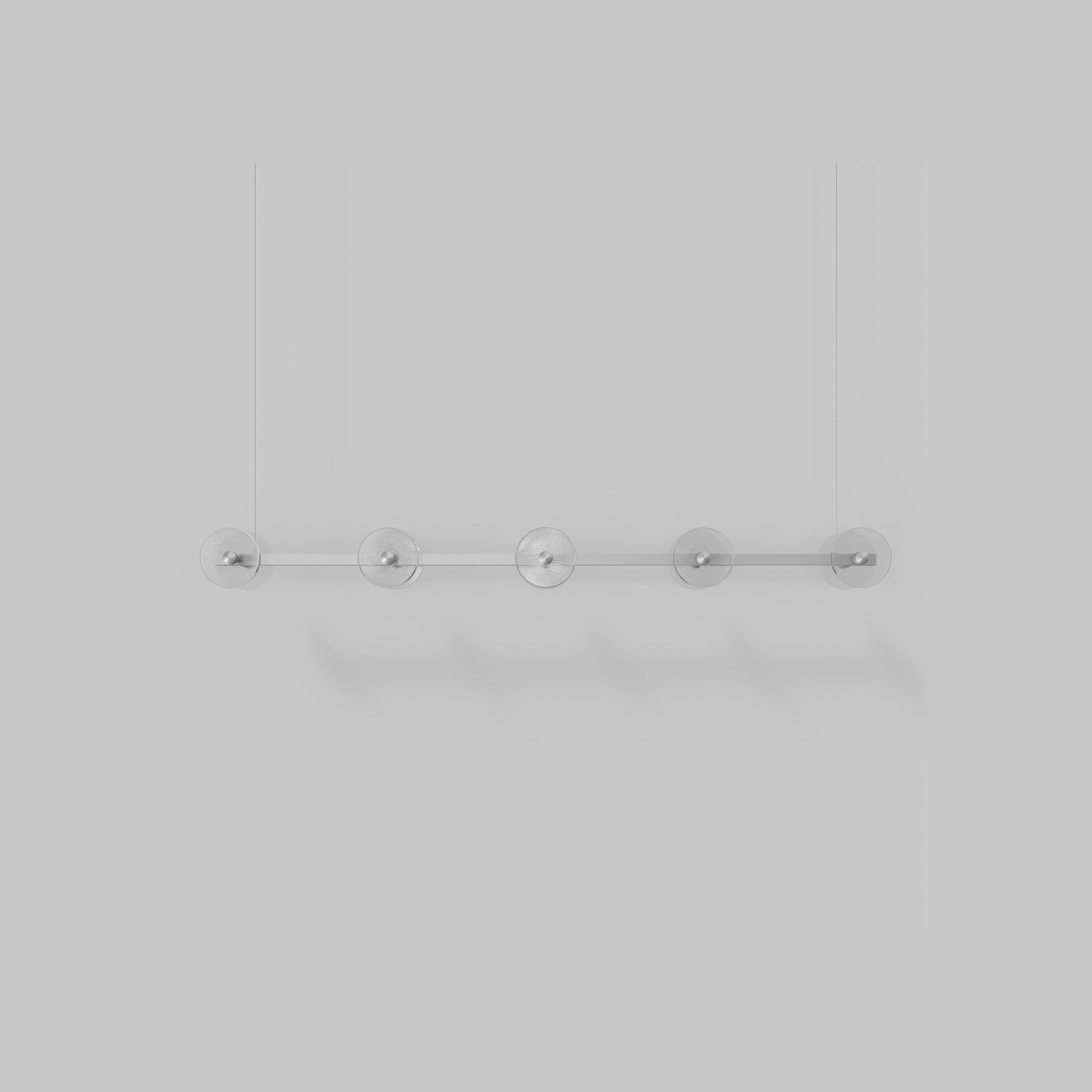 Coral Linear Bar Pendant - Clear Glass gallery detail image