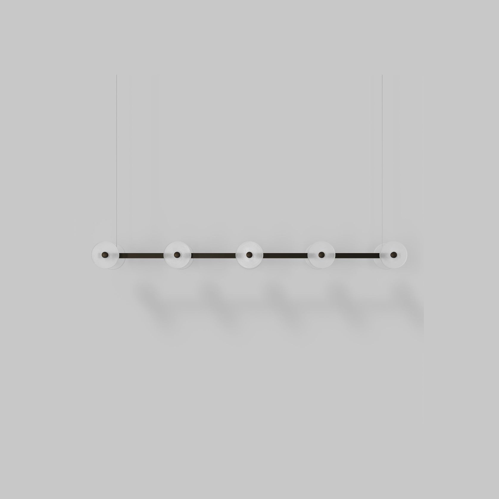 Coral Linear Bar Pendant - Frosted Glass gallery detail image