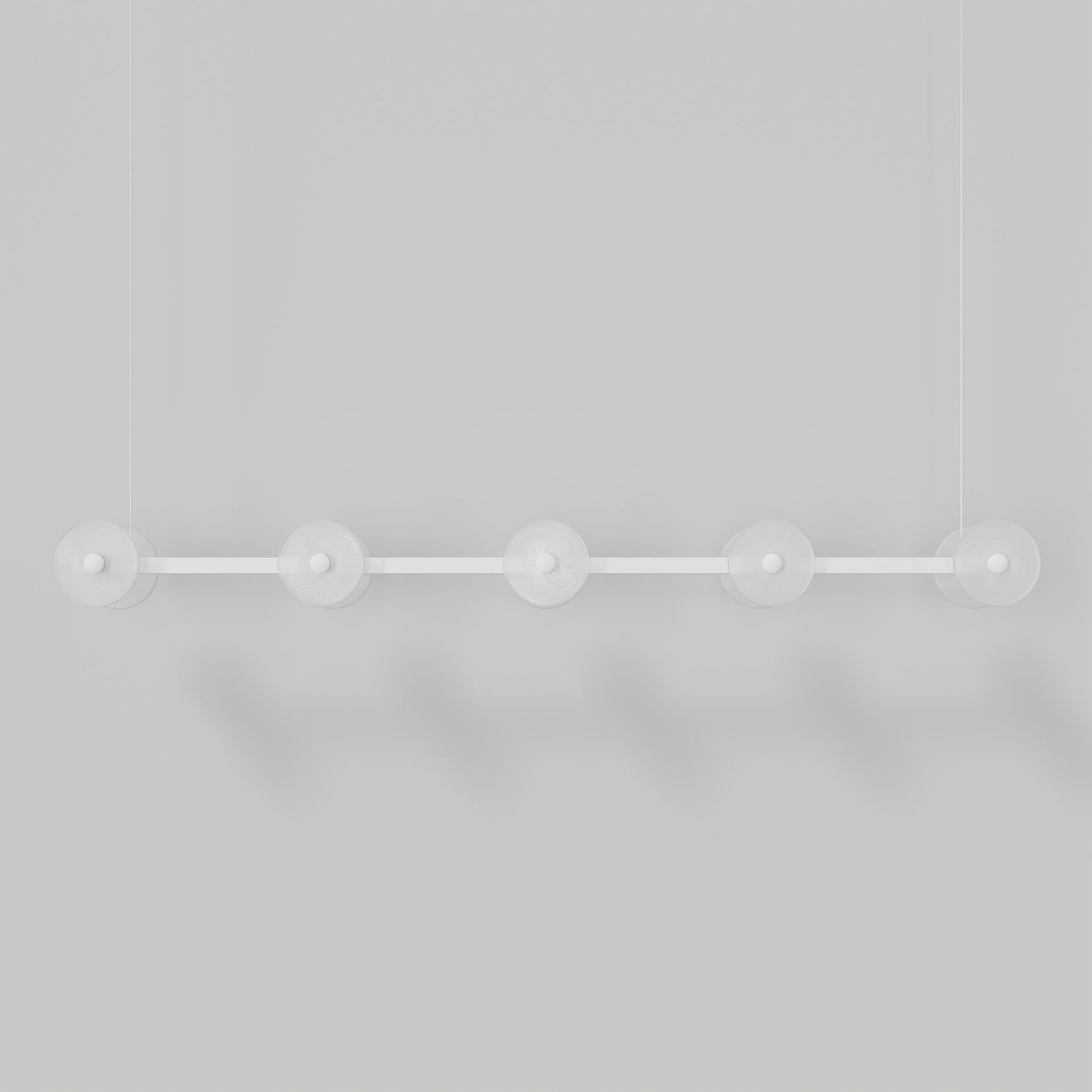 Coral Linear Bar Pendant - Frosted Glass gallery detail image