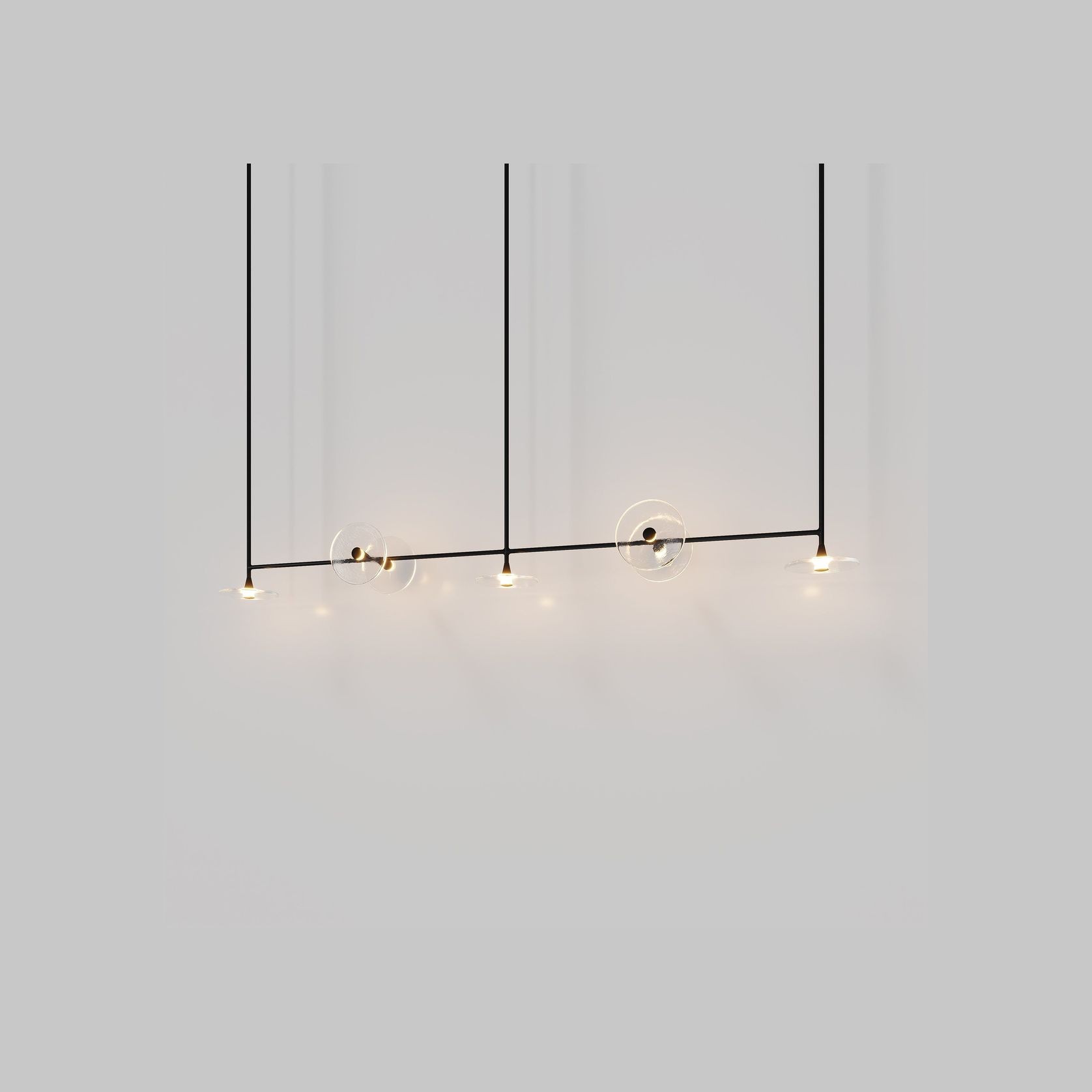 Coral Linear Rod Pendant (Seven Coral Pieces) gallery detail image