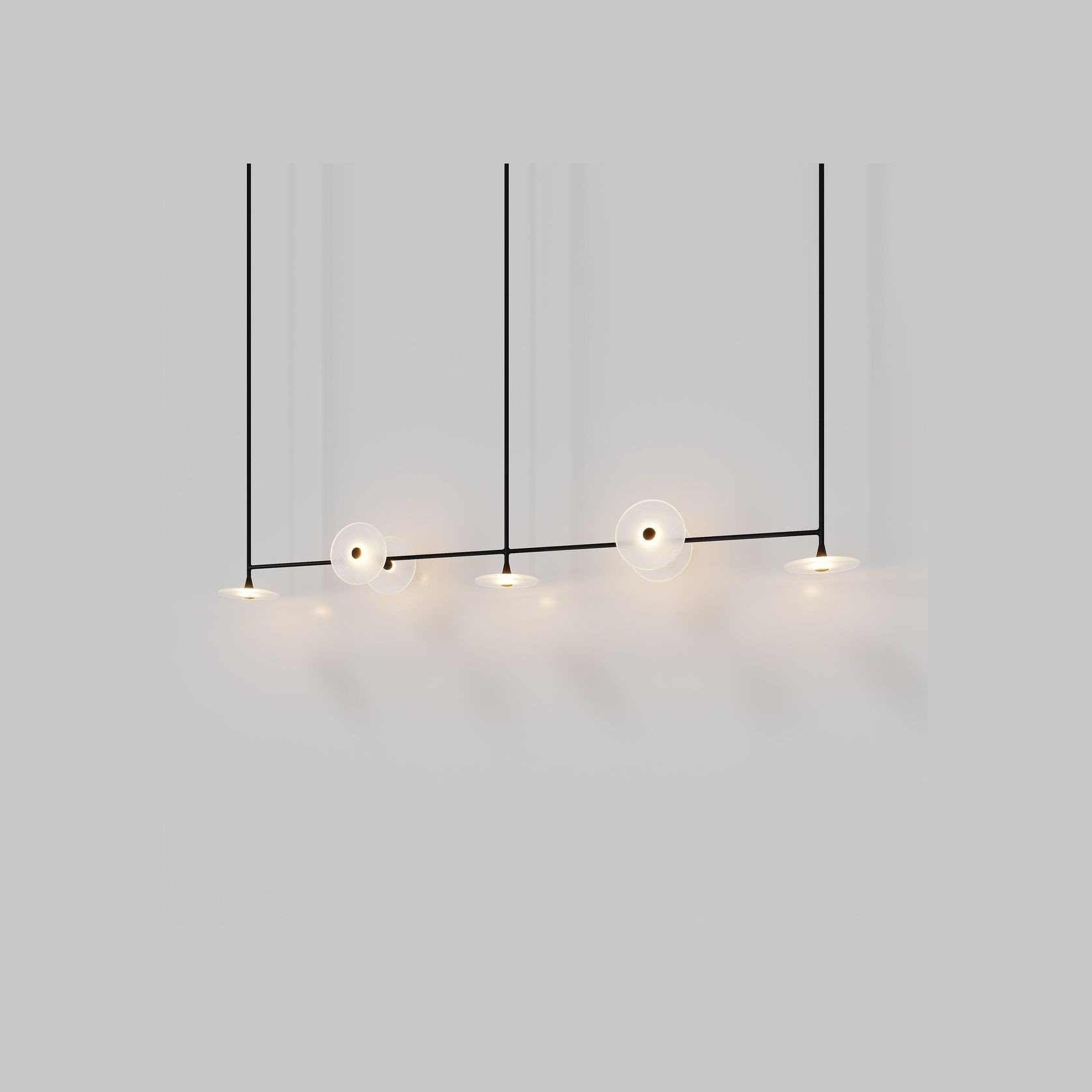 Coral Linear Rod Pendant (Seven Coral Pieces) gallery detail image