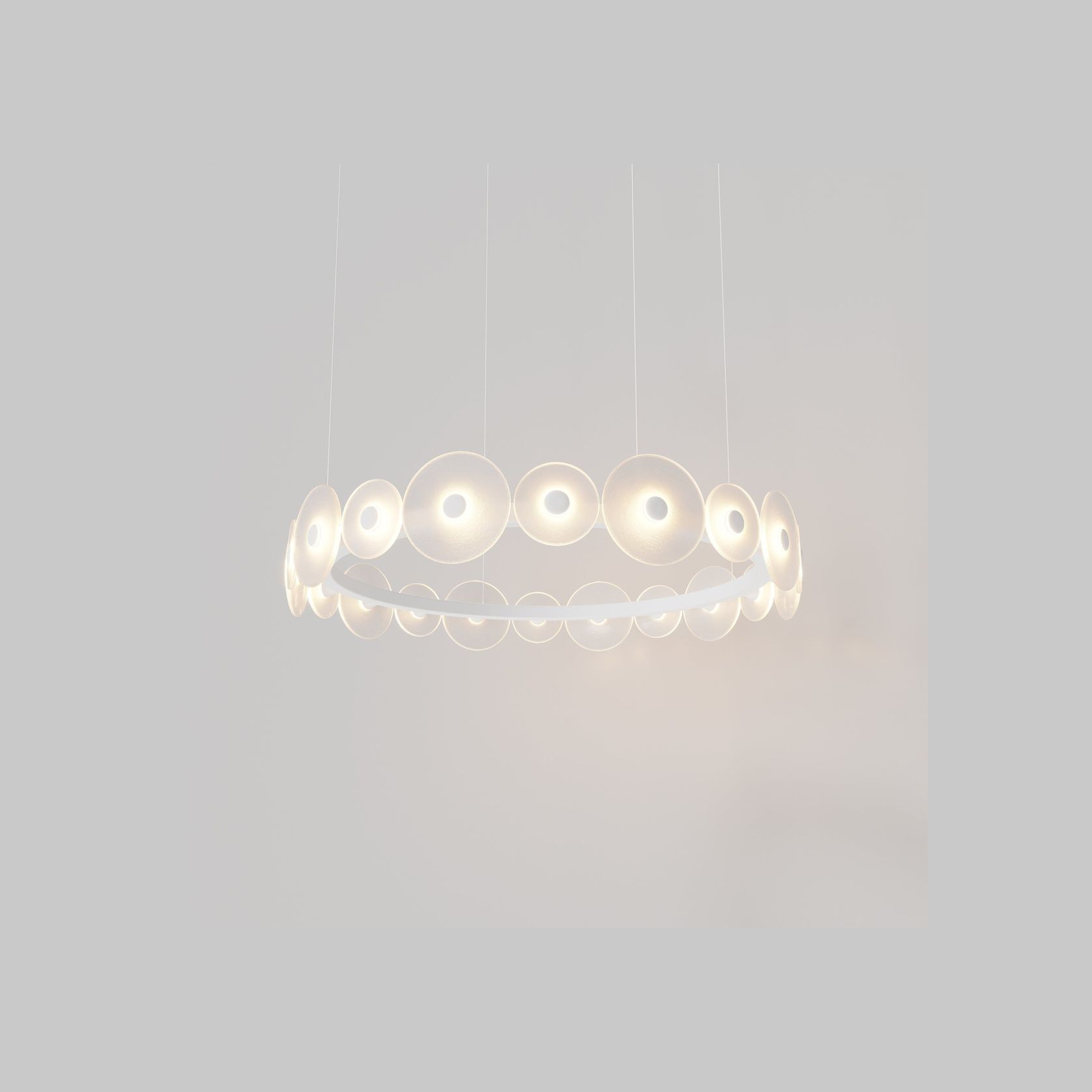 Coral Ring Pendant (20) - Frosted Glass gallery detail image