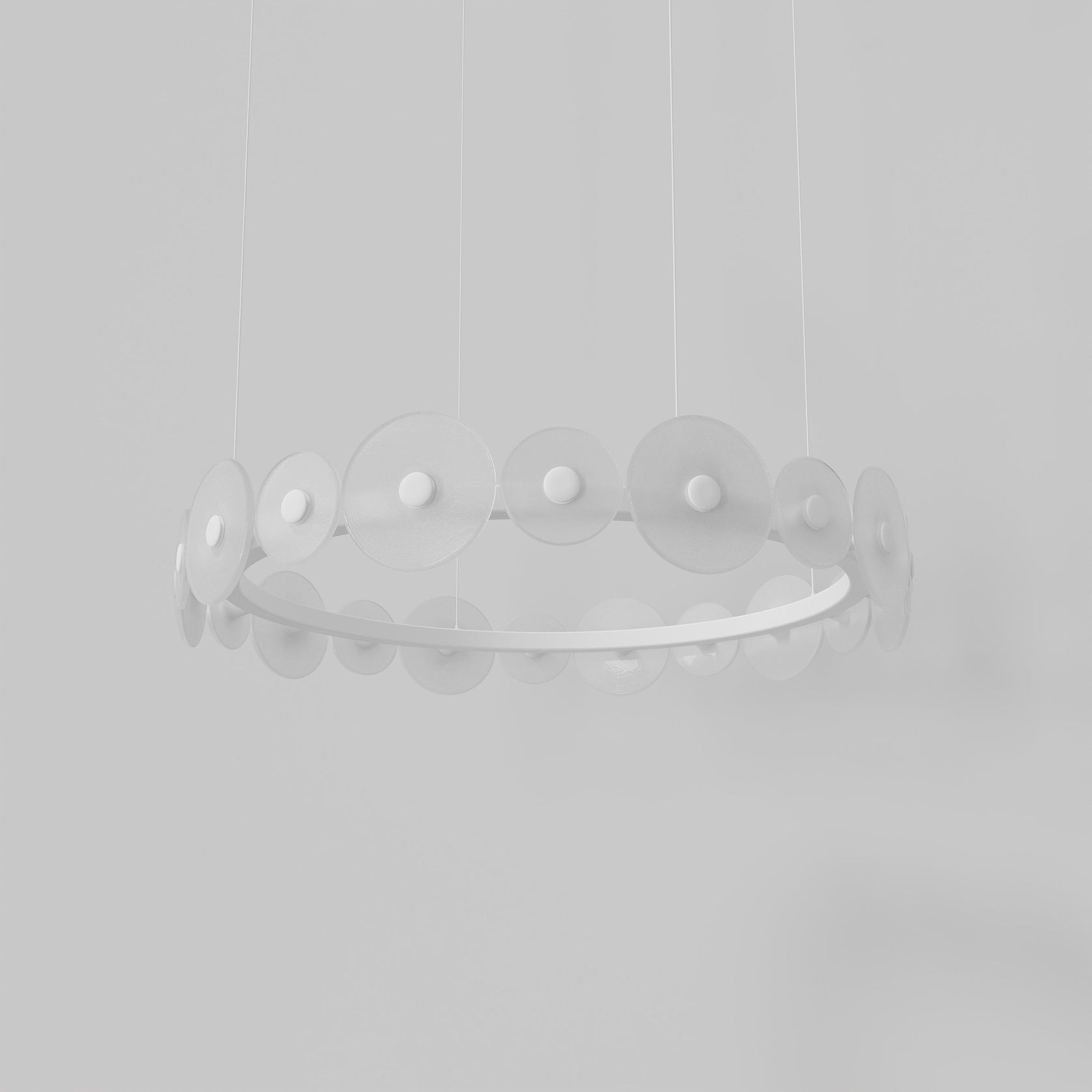 Coral Ring Pendant (20) - Frosted Glass gallery detail image