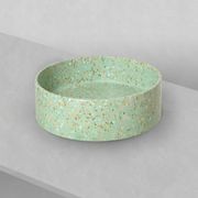 Terrazzo mint green concrete 'Sol' round 390mm basin gallery detail image