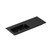 Casello 1200 Left Basin Vanity Top Matt Black gallery detail image