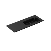 Casello 1200 Right Basin Vanity Top Matt Black gallery detail image