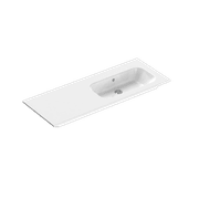 Casello 1200 Right Basin Vanity Top Gloss White gallery detail image