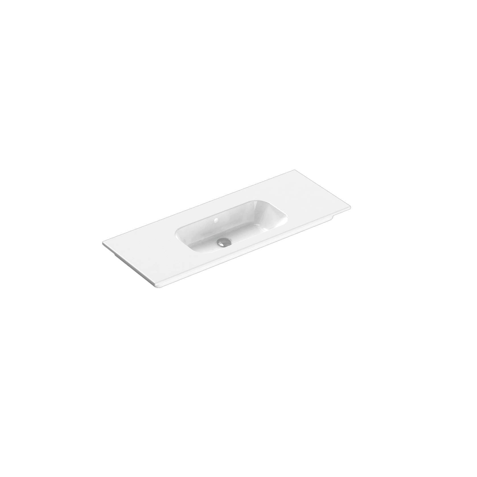 Casello 1200 Centre Basin Vanity Top Gloss White gallery detail image