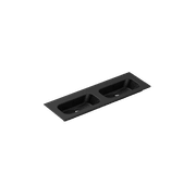 Casello 1400 Double Basin Vanity Top Matt Black gallery detail image