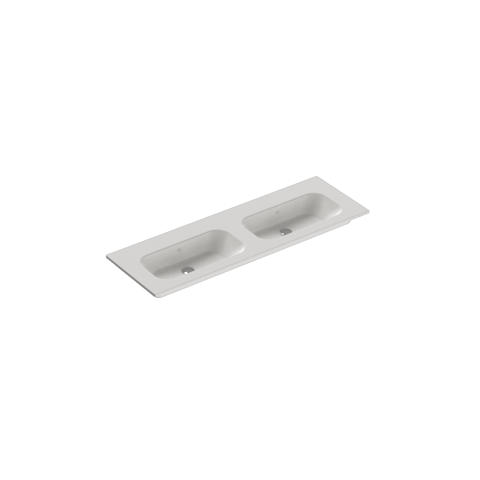 Casello 1400 Double Basin Vanity Top Matt White gallery detail image