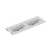 Casello 1400 Double Basin Vanity Top Matt White gallery detail image